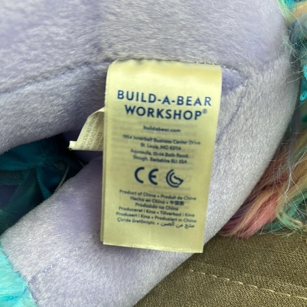 Build-A-Bear Purple and Blue Unicorn Stuffed Animal